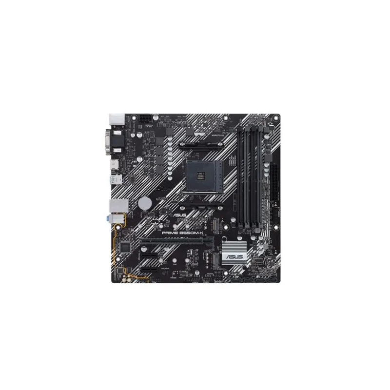 Asus - PRIME B550M-K - Processor family AMD - Processor socket AM4 - DDR4 - Memory slots 4 - Chipset AMD B - Micro ATX