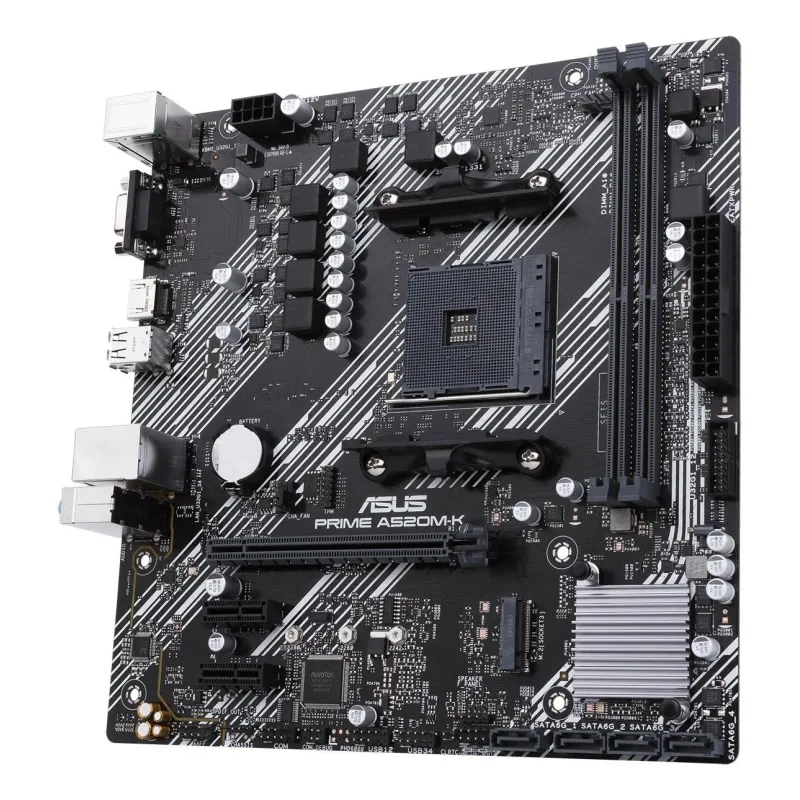 Mainboard-ASUS-AMD A520-SAM4-MicroATX-2xPCI-Express 3.0 1x-1xPCI-Express 3.0 16x-1xM.2-Memory DDR4-Memory slots 2-1x15pin