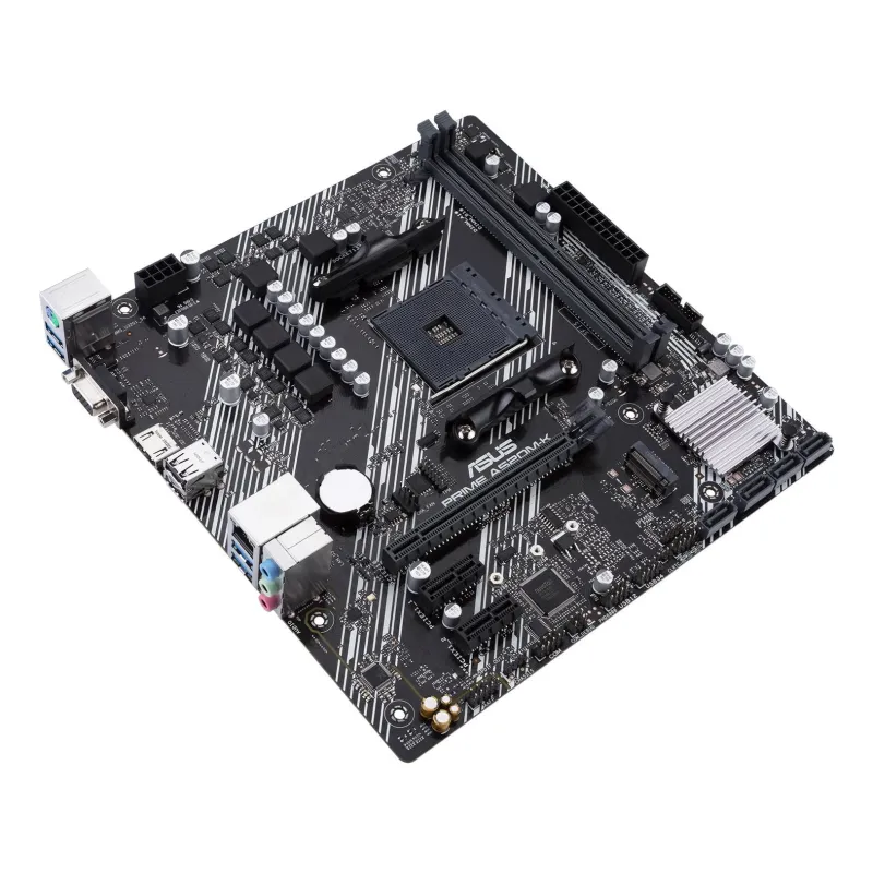 Mainboard-ASUS-AMD A520-SAM4-MicroATX-2xPCI-Express 3.0 1x-1xPCI-Express 3.0 16x-1xM.2-Memory DDR4-Memory slots 2-1x15pin