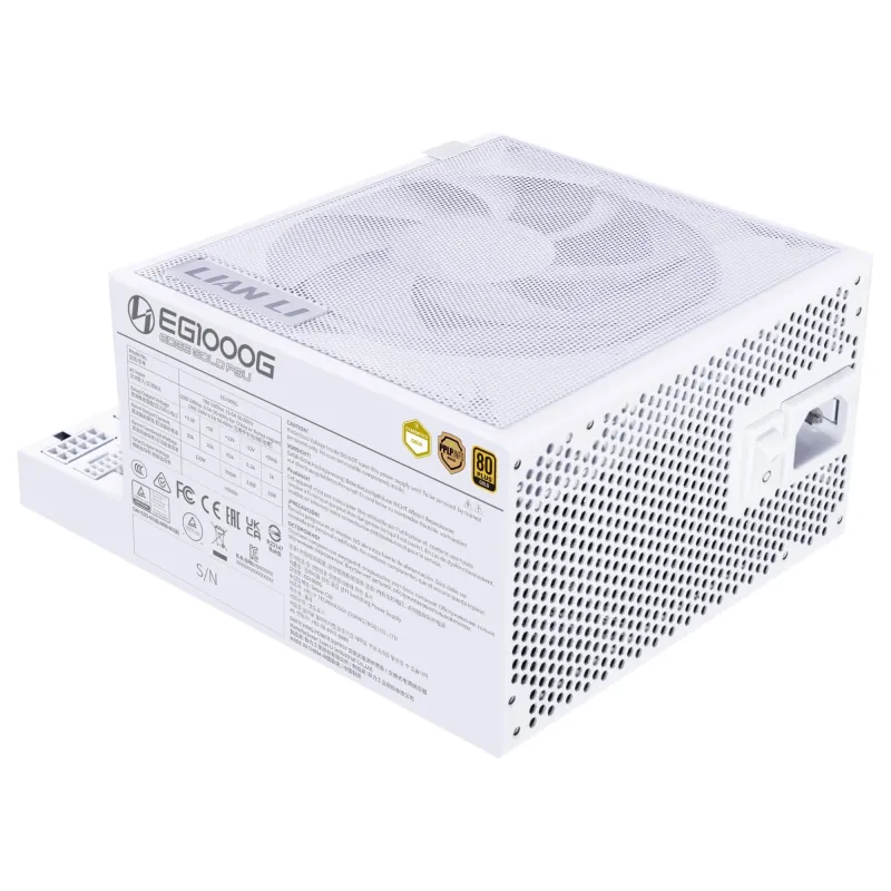 Power Supply-LIAN LI-EDGE GOLD 1000-1000 Watts-Efficiency 80 PLUS GOLD-PFC Active-G9P.EG1000G.WH00.EU