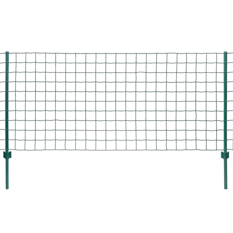 vidaXL Euro stiepļu žogs, tērauds, 20x1,5 m, zaļš