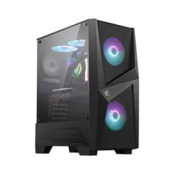 Case-MSI-MAG Forge 100R-MidiTower-Not included-ATX-MicroATX-MiniITX-Colour Black-MAGFORGE100R