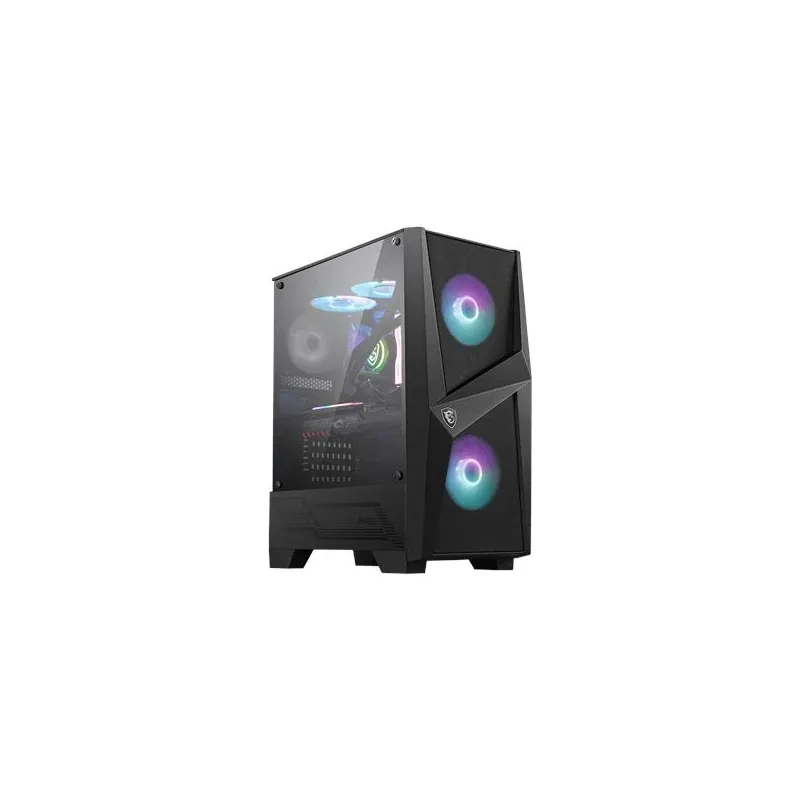 Case-MSI-MAG Forge 100R-MidiTower-Not included-ATX-MicroATX-MiniITX-Colour Black-MAGFORGE100R