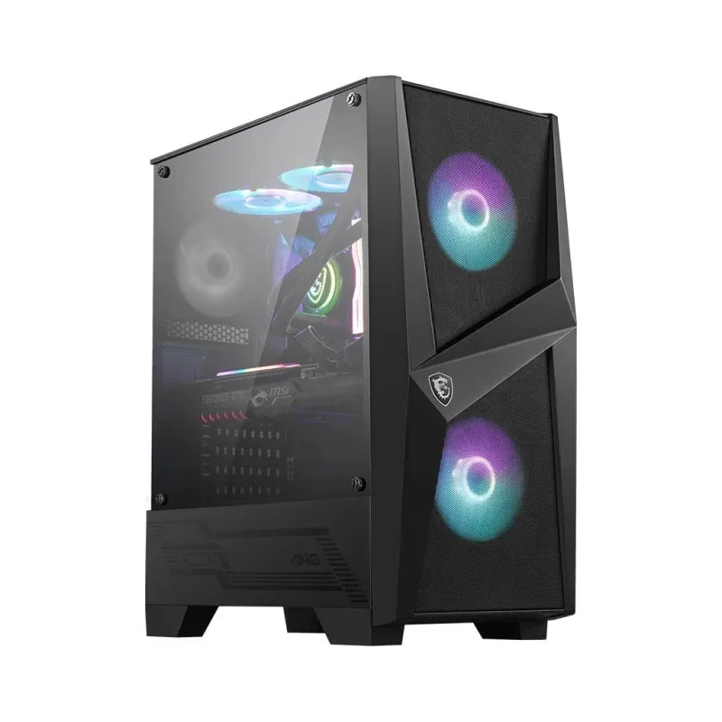 Case-MSI-MAG Forge 100R-MidiTower-Not included-ATX-MicroATX-MiniITX-Colour Black-MAGFORGE100R