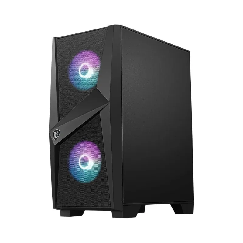 Case-MSI-MAG Forge 100R-MidiTower-Not included-ATX-MicroATX-MiniITX-Colour Black-MAGFORGE100R