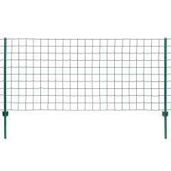 vidaXL Euro stiepļu žogs, tērauds, 20x1 m, zaļš