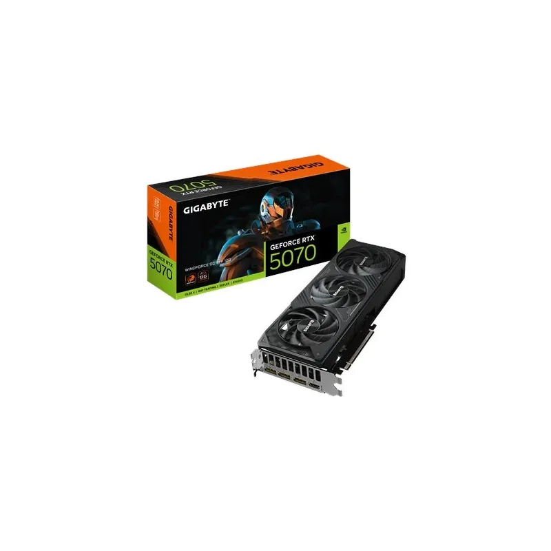 Graphics Card-GIGABYTE-NVIDIA GeForce RTX 5070-12 GB-GDDR7-192 bit-PCIE 5.0 16x-GPU 2542 MHz-Triple slot