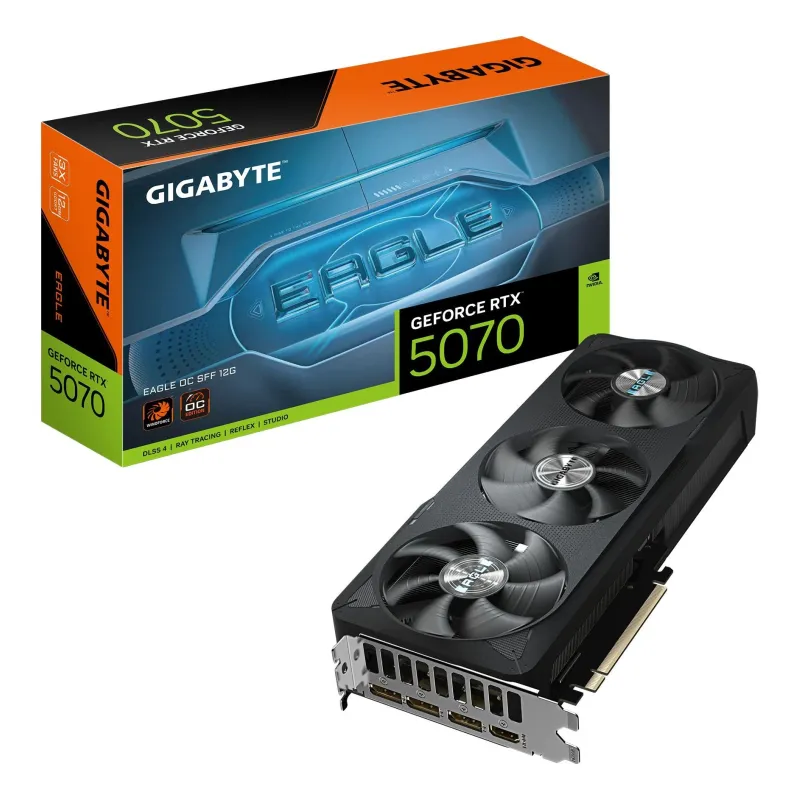 Graphics Card-GIGABYTE-NVIDIA GeForce RTX 5070-12 GB-GDDR7-192 bit-PCIE 5.0 16x-GPU 2587 MHz-Triple slot