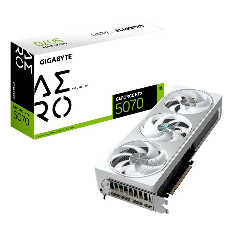 Gigabyte GeForce RTX 5070 AERO OC 12G - NVIDIA - 12 GB - GeForce RTX 5070 - HDMI ports quantity 1 - PCI-E 5.0