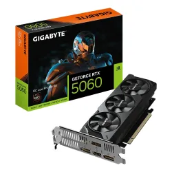Graphics Card-GIGABYTE-NVIDIA GeForce RTX 5060-8 GB-GDDR7-128 bit-PCIE 5.0 16x-GPU 2512 MHz-Triple slot Fansink-GV-N5060OC-8GL