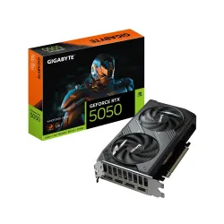 Graphics Card-GIGABYTE-NVIDIA GeForce RTX 5050-8 GB-GDDR6-128 bit-PCIE 5.0 16x-GPU 2587 MHz-Dual Slot