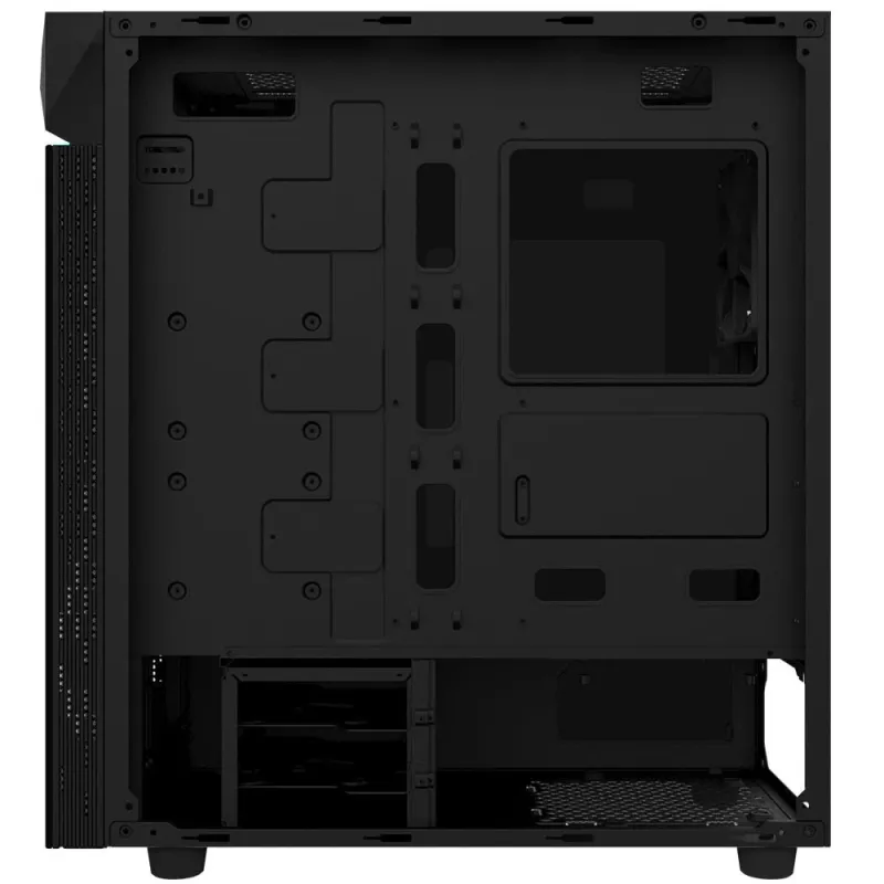 Case-GIGABYTE-C200 GLASS-MidiTower-Not included-ATX-MicroATX-MiniITX-Colour Black-GB-C200G