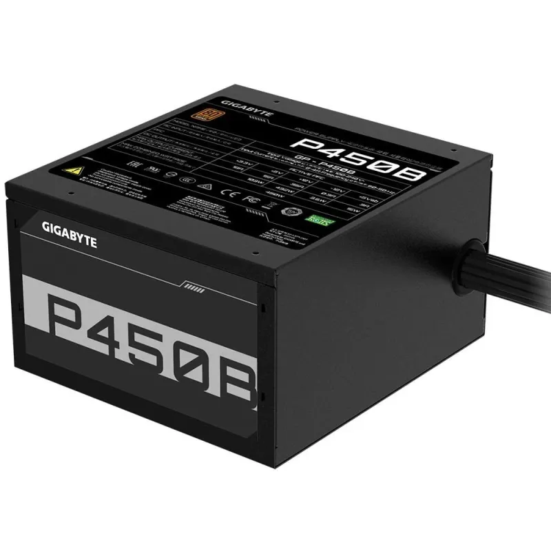 Power Supply-GIGABYTE-P450B-450 Watts-Efficiency 80 PLUS BRONZE-GP-P450B
