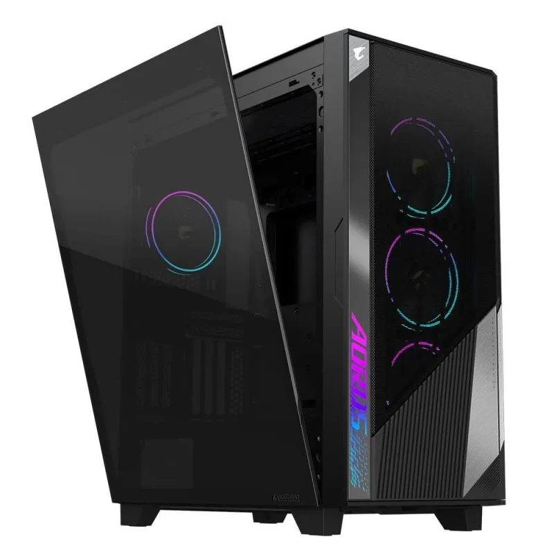 Case-GIGABYTE-AORUS C500 GLASS-MidiTower-Not included-ATX-EATX-MicroATX-MiniITX-Colour Black-AC500G