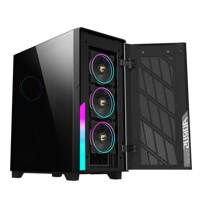 Case-GIGABYTE-AORUS C500 GLASS-MidiTower-Not included-ATX-EATX-MicroATX-MiniITX-Colour Black-AC500G