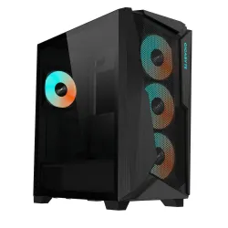Case-GIGABYTE-C301G V2 BLACK-MidiTower-Case product features Transparent panel-Not included-ATX-EATX-MicroATX-MiniITX-Colour