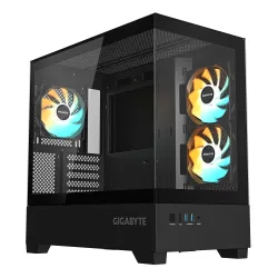 Case-GIGABYTE-C201 PANORAMIC-MidiTower-Case product features Rackmountable-Removeable HDD basket-Transparent panel-Not