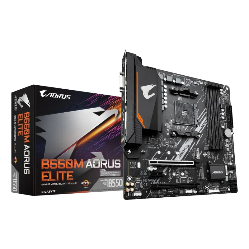 Mainboard-GIGABYTE-AMD B550-SAM4-Micro-ATX-Memory DDR4-Memory slots 4-1xPCI-Express 3.0 1x-1xPCI-Express 3.0 4x-1xPCI-Express
