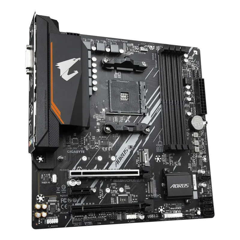 Mainboard-GIGABYTE-AMD B550-SAM4-Micro-ATX-Memory DDR4-Memory slots 4-1xPCI-Express 3.0 1x-1xPCI-Express 3.0 4x-1xPCI-Express