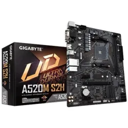 Gigabyte - A520M S2H 1.0 - Processor family AMD - Processor socket AM4 - DDR4 DIMM - Memory slots 2 - Chipset AMD A - Micro ATX