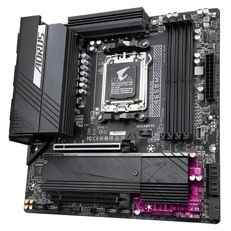 Mainboard-GIGABYTE-AMD B650-SAM5-Micro-ATX-Memory DDR5-Memory slots 4-B650MAORUSELITE1.3