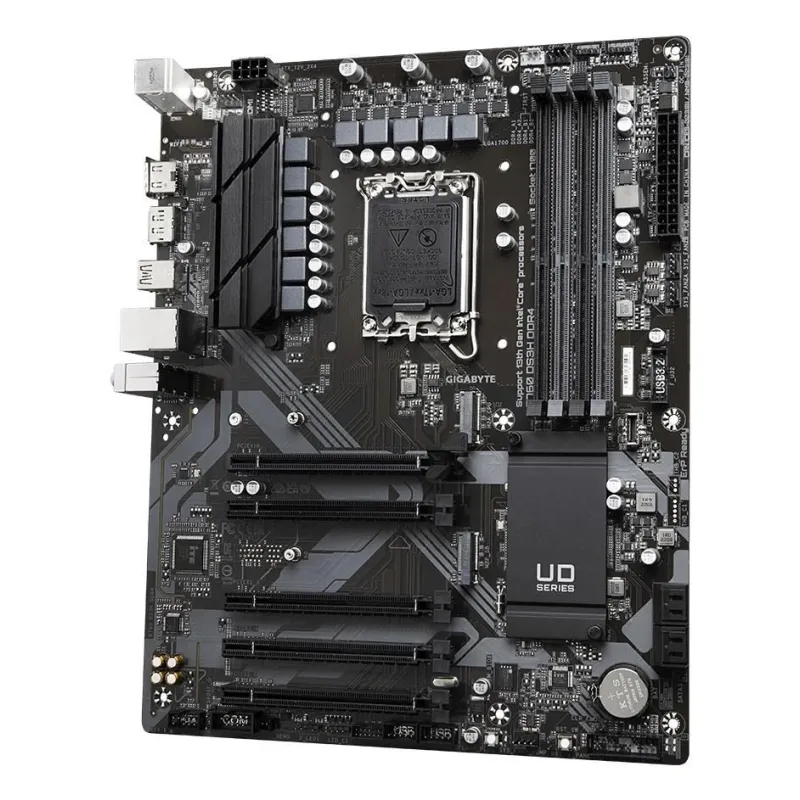 Mainboard-GIGABYTE-Intel B760 Express-LGA1700-ATX-Memory DDR4-Memory slots 4-4xPCI-Express 3.0 1x-1xPCI-Express 4.0