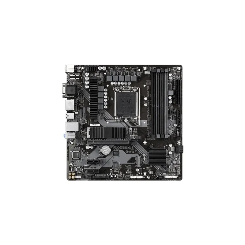 Mainboard-GIGABYTE-B760M DS3H DDR4-Intel B760 Express-LGA 1700-micro ATX-RAM DDR4-SDRAM-4xSlots-2xNumber of M.2 ,M,