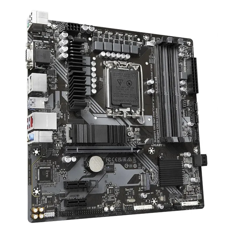 Mainboard-GIGABYTE-B760M DS3H DDR4-Intel B760 Express-LGA 1700-micro ATX-RAM DDR4-SDRAM-4xSlots-2xNumber of M.2 ,M,