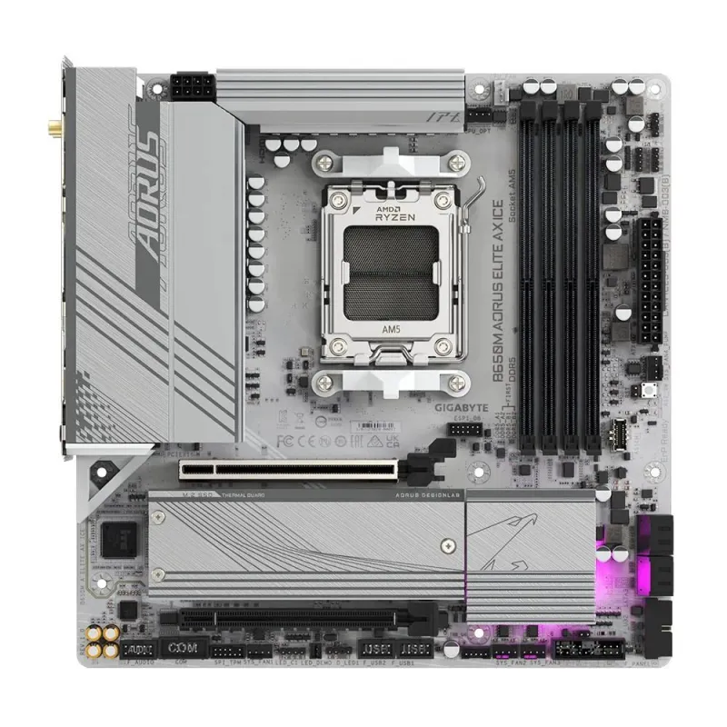 Mainboard-GIGABYTE-AMD B650-SAM5-Micro-ATX-Memory DDR5-Memory slots 4-B650MAELITEAXICE1.1
