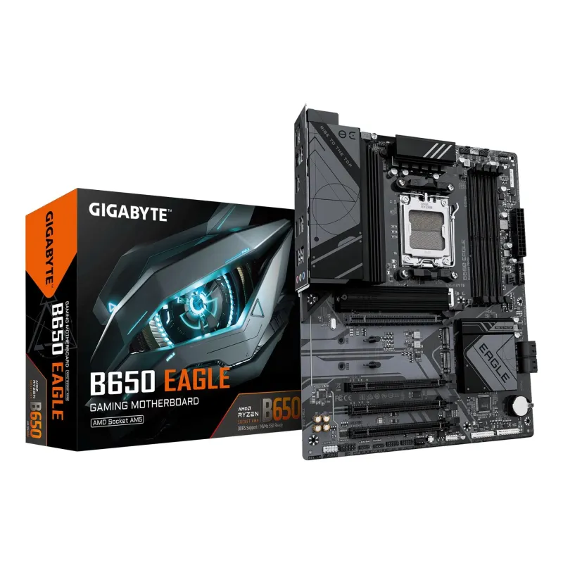 Mainboard-GIGABYTE-AMD B650-Socket AM5-ATX-RAM DDR5-SDRAM-4xSlots-3xNumber of M.2 ,M, slots-B650 EAGLE AX ,rev.