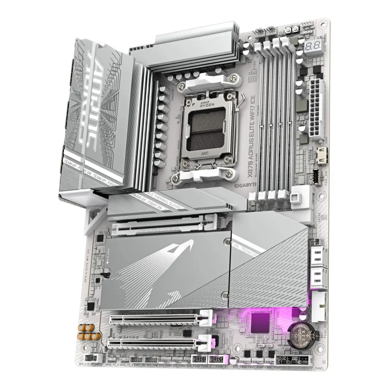 Mainboard-GIGABYTE-AMD X870-Socket AM5-ATX-RAM DDR5-SDRAM-4xSlots-On-board graphics card Yes-Wi-Fi Yes-Bluetooth Yes-4xNumber of