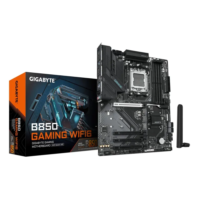 Mainboard-GIGABYTE-AMD B850-SAM5-ATX-Memory DDR5-Memory slots 4-4xPCI-Express