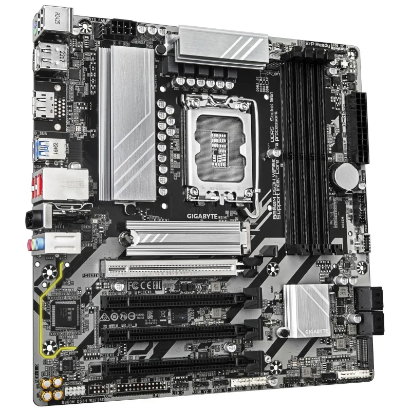 Mainboard-GIGABYTE-Intel B860 Express-LGA1851-Micro-ATX-Memory DDR5-Memory slots 4-4xPCI-Express 4.0 16x-1xPCI-Express 5.0