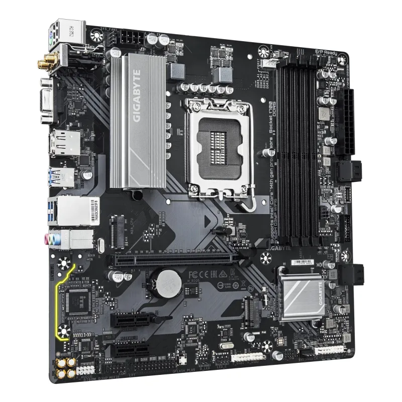 Mainboard-GIGABYTE-Intel B760 Express-LGA1700-Micro-ATX-Memory DDR5-Memory slots 4-B760MD3HPWIFI61.0