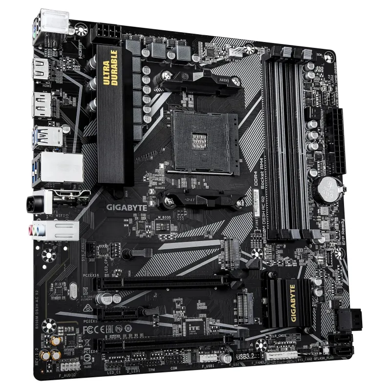Mainboard-GIGABYTE-AMD B550-SAM4-Micro-ATX-Memory DDR4-Memory slots 4-B550MDS3HACR2