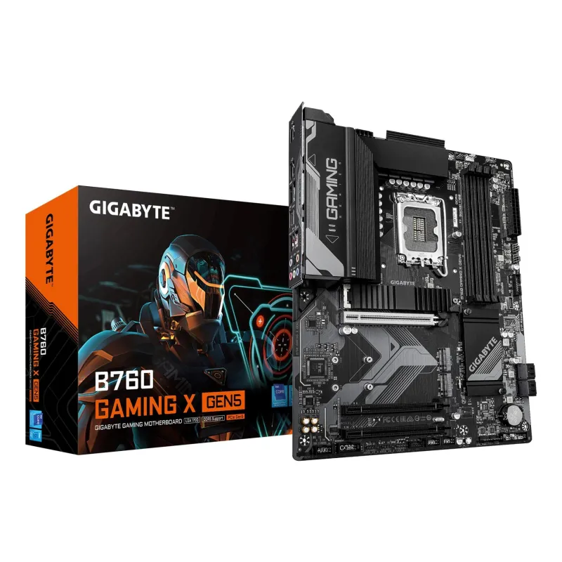Mainboard-GIGABYTE-Intel B760 Express-LGA1700-ATX-Memory DDR5-Memory slots 4-B760GAMINGXGEN5
