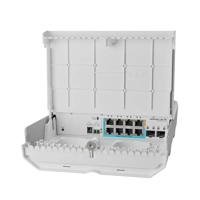Switch-MIKROTIK-netPower Lite 7R-8xRJ-45 ports-RJ-45 Ports Type Gigabit Ethernet ,10-100-1000,-2xSFP+ module slots quantity-10G