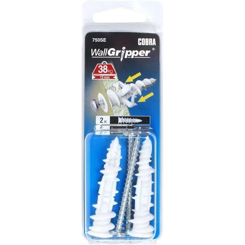 Dībelis Cobra, paredzēts gk plāksnēm, 4 mm x 54 mm, 2 gab.