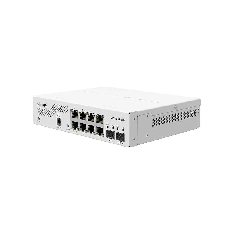 Switch-MIKROTIK-CSS610-8G-2S+IN-Desktop-pedestal-8x10Base-T - 100Base-TX - 1000Base-T-2xSFP+-CSS610-8G-2S+IN