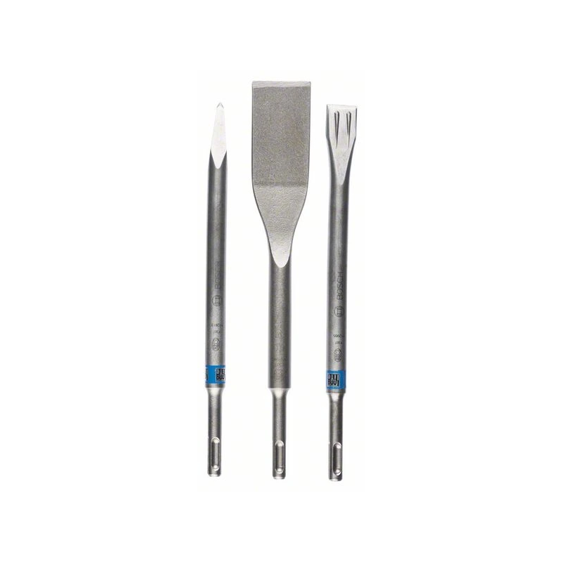 SDS plus kaltu komplekts asais-plakanais- flīžu