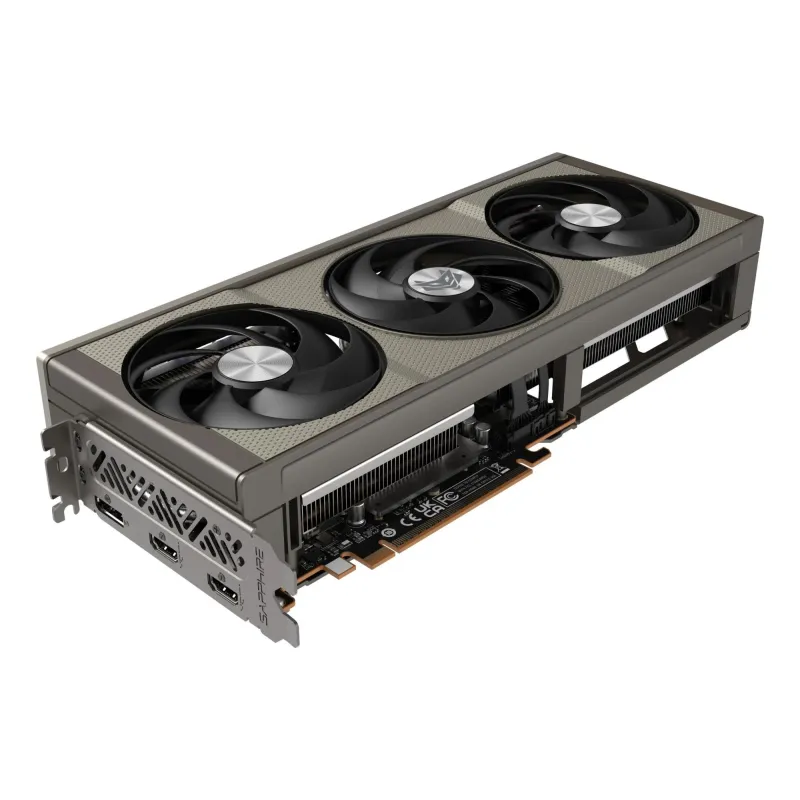 Graphics Card-SAPPHIRE-AMD Radeon RX 9060 XT-16 GB-GDDR6-128 bit-PCIE 5.0 16x-Triple slot Fansink-11350-01-20G