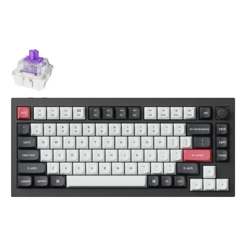 Keyboard wrl q1 he rgb-carbon black q1h-m1 keychron