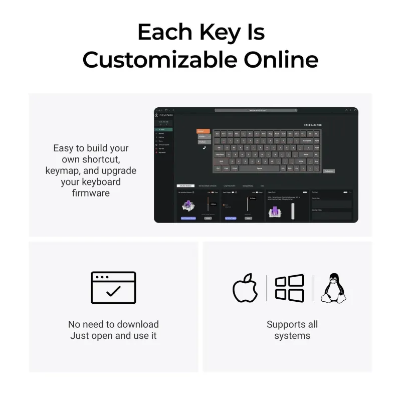 Keyboard wrl k2 he-black k2h-j1 keychron