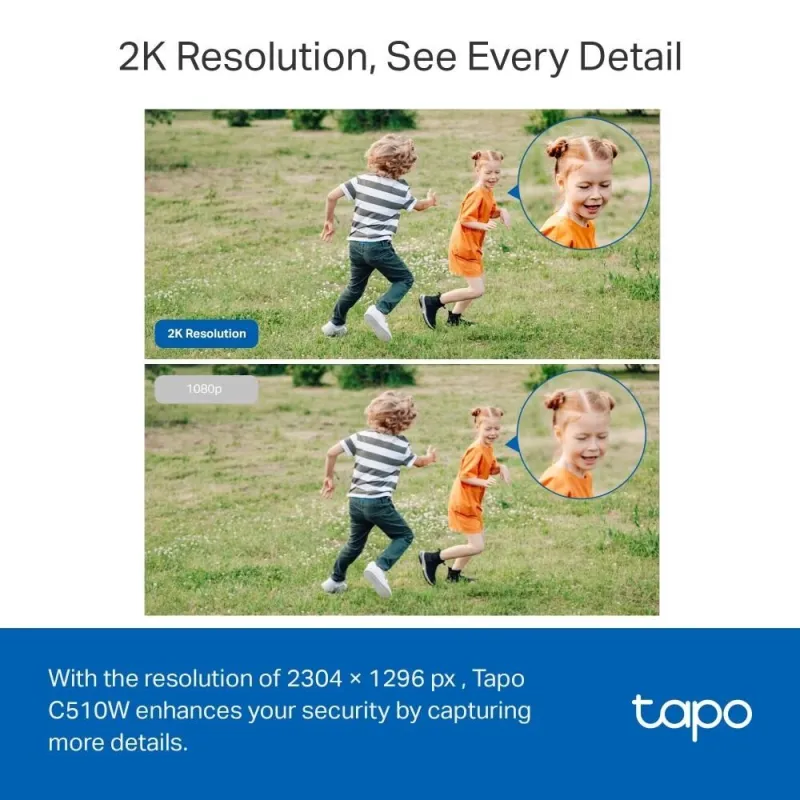 TP-LINK Pan-Tilt Security Wi-Fi Camera - Tapo C510W - Dome - 3 MP - 3.9mm - IP65 - H.264 - MicroSD, up to 512 GB