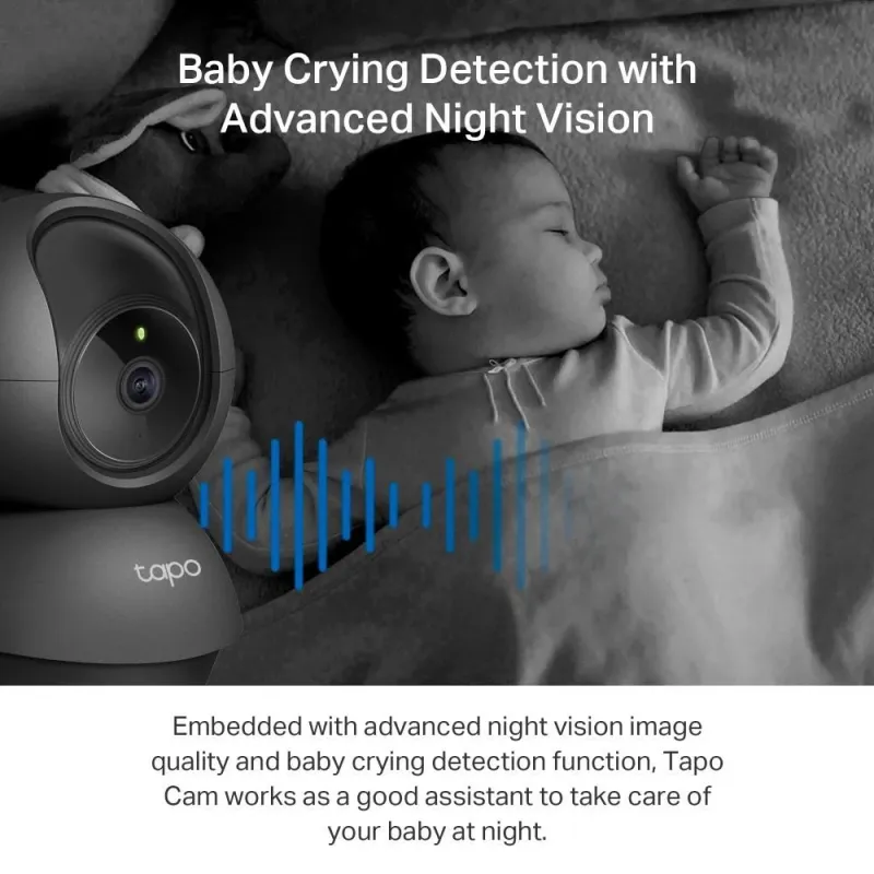 TP-LINK - Pan-Tilt Home Security Wi-Fi Camera - Tapo C211 - PTZ - 3 MP - 3.83mm - H.264 - Micro SD, Max. 512GB