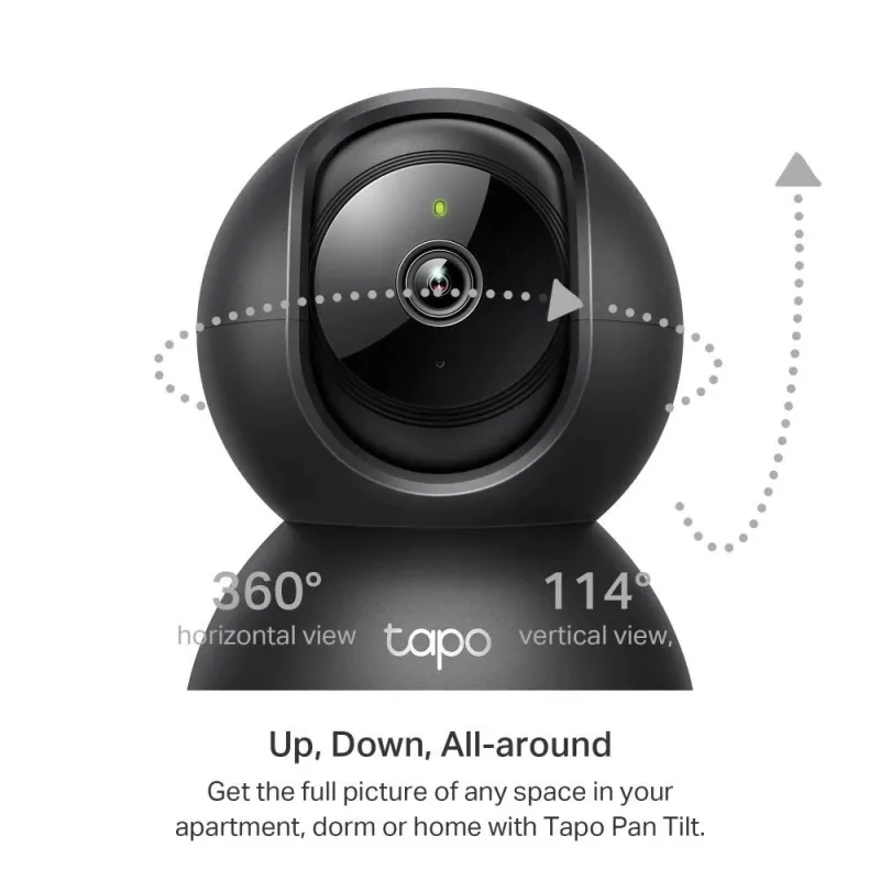 TP-LINK - Pan-Tilt Home Security Wi-Fi Camera - Tapo C211 - PTZ - 3 MP - 3.83mm - H.264 - Micro SD, Max. 512GB