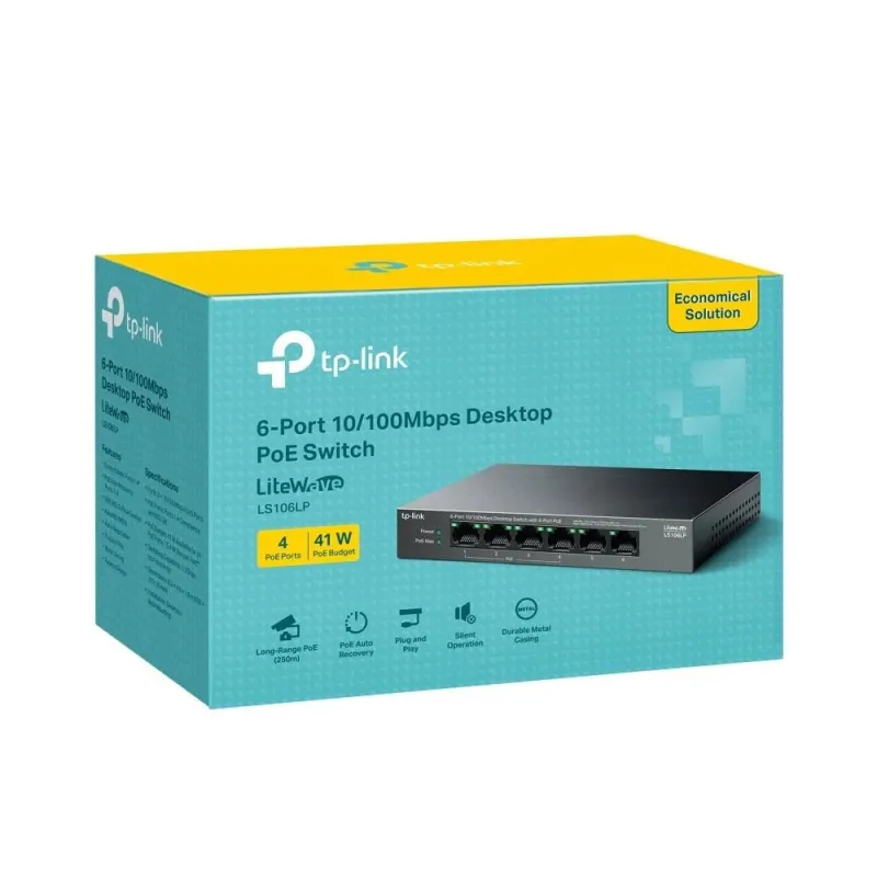 Switch-TP-LINK-LS106LP-PoE ports 4-LS106LP
