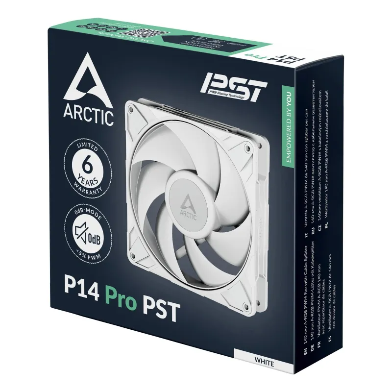 Case fan 140mm p14 pro pst-wht acfan00317a arctic