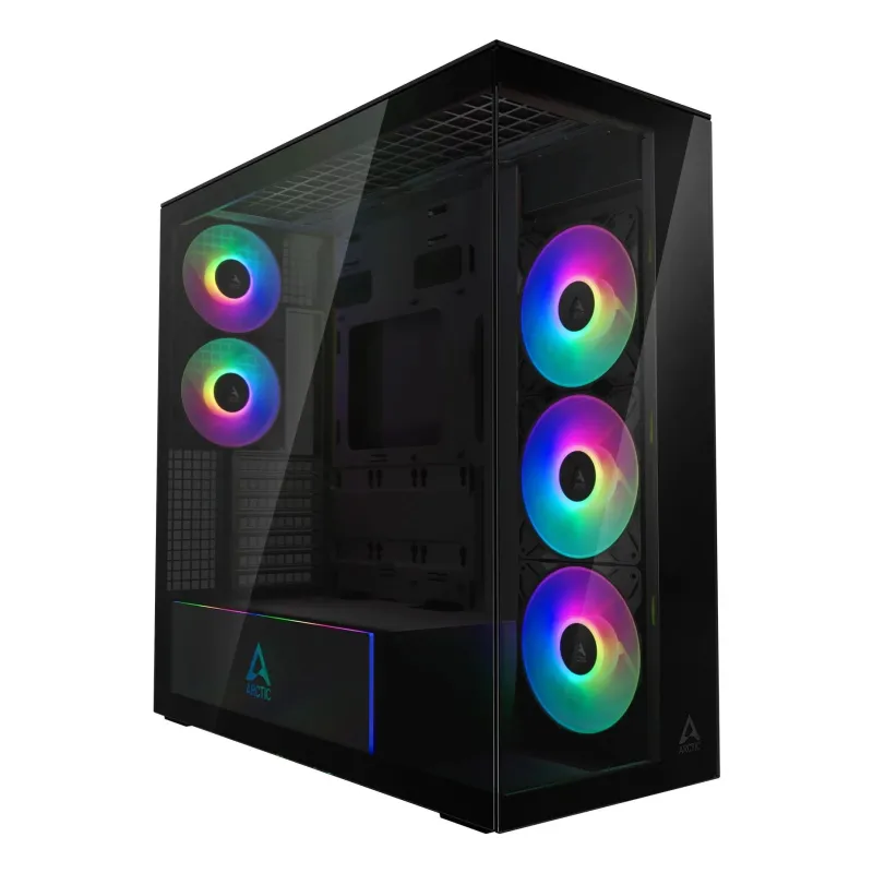 Case-ARCTIC-EATX-Black-Midi Tower-PC-Xtender ,Mirror Black,-ACPCC00018A