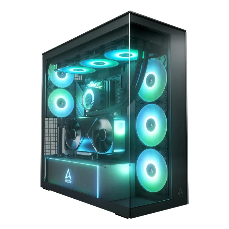 Case-ARCTIC-EATX-Black-Midi Tower-PC-Xtender VG ,Mirror Black,-ACPCC00019A